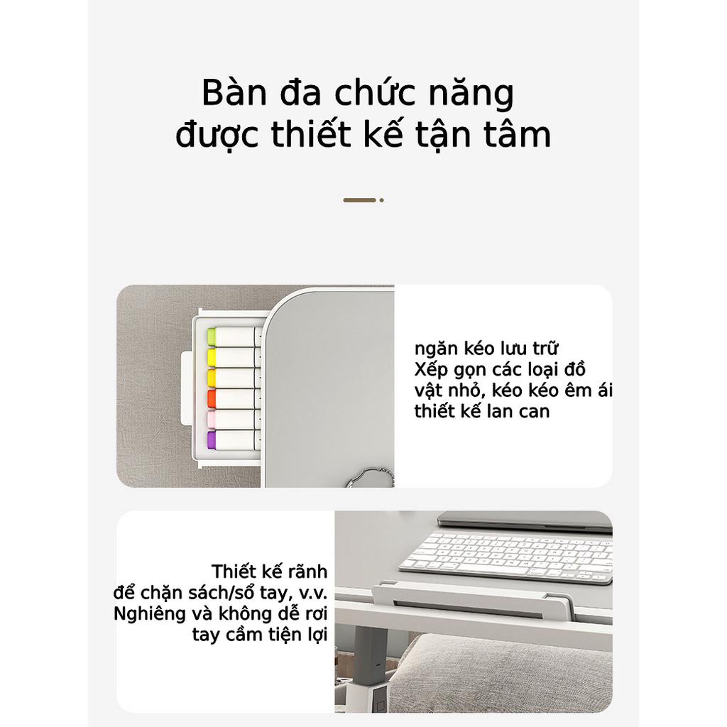 Bàn thông minh nâng hạ chiều cao khung nhôm chắc chắn, bàn làm việc học tập gấp gọn tiện lợi tiết kiệm không gian