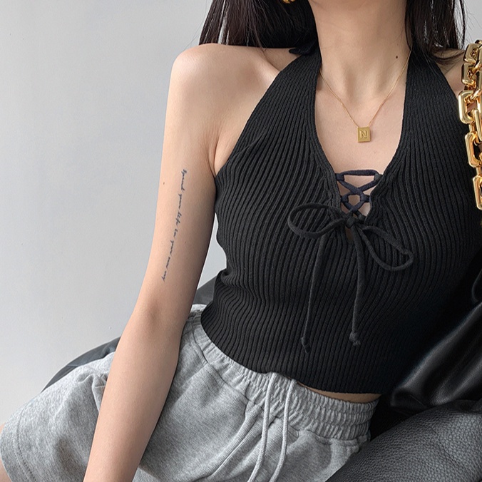 Áo Dệt Kim Hai Dây Màu Sắc Thời Trang Cho Nữ