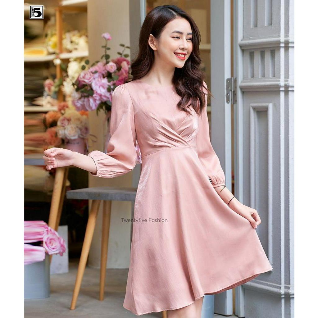 Đầm tay bồng nhún ly Twentyfive T272