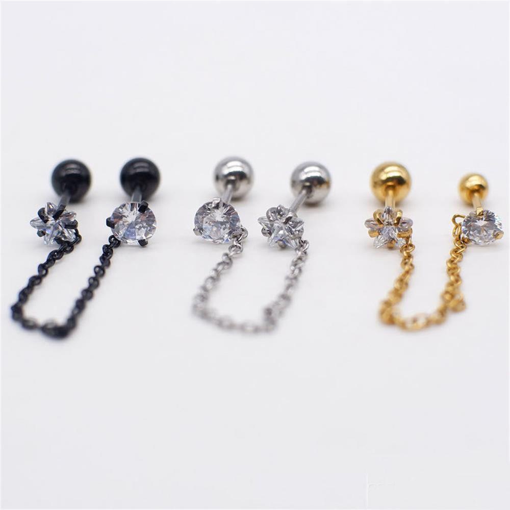 Layor1 Khuyên Tai / Môi / Sụn Tai Bằng Thép Phẫu Thuật Thời Trang Helix