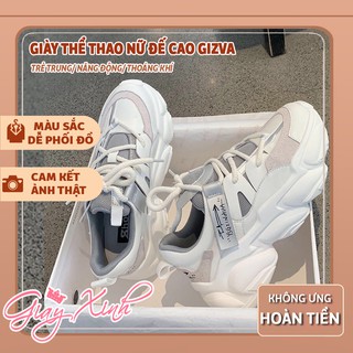 Giày thể thao nữ sneaker siêu hot, giày thể thao GIZVA màu trắng đẹp mã M009