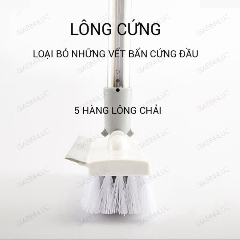 Chổi lau sàn , cây lau sàn gạt nước quét gạch 2 đầu tiện lợi dễ điều chỉnh chiều dài,bàn xoay và bàn cứng