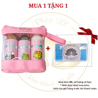 Set bộ dầu gội mini dành đi du lịch thảo mộc sả chanh, bồ kết, cao ủ xả tóc.