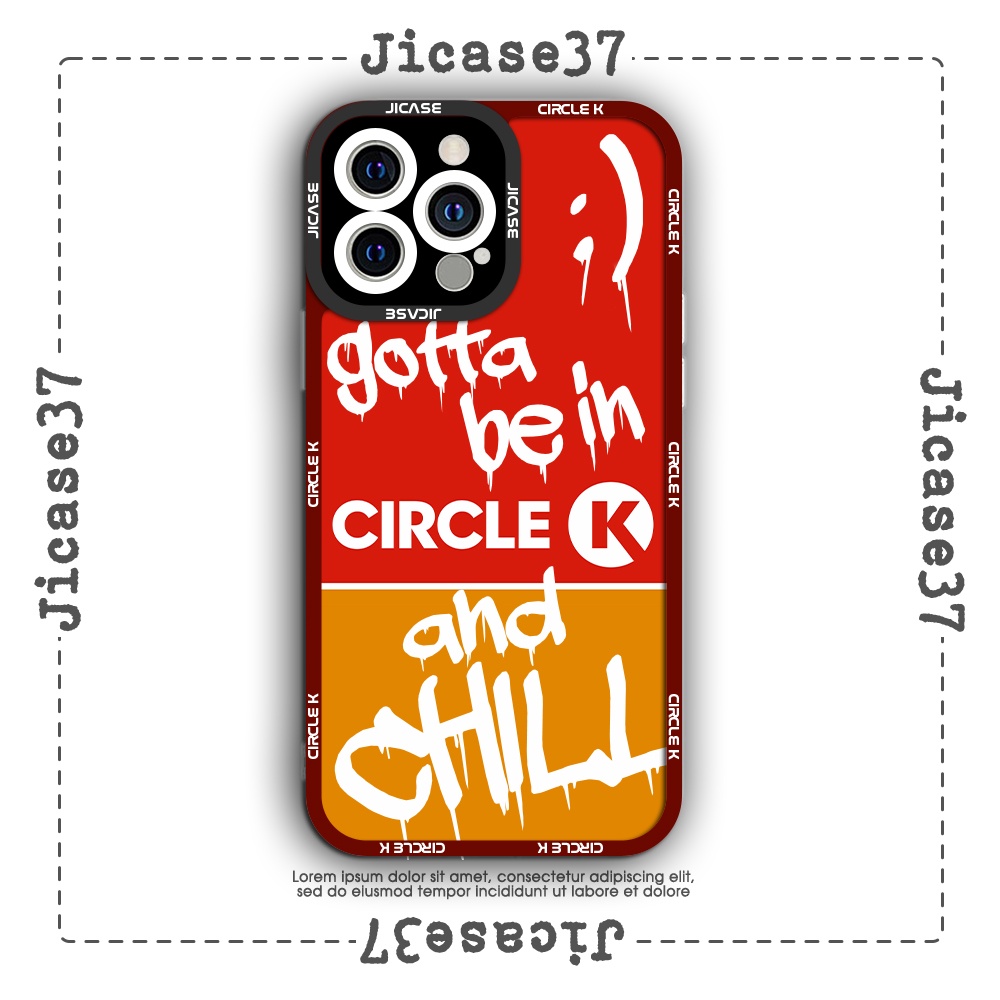 Ốp lưng iphone và samsung xiaomi oppo cạnh vuông Jicase Circle K hiphop