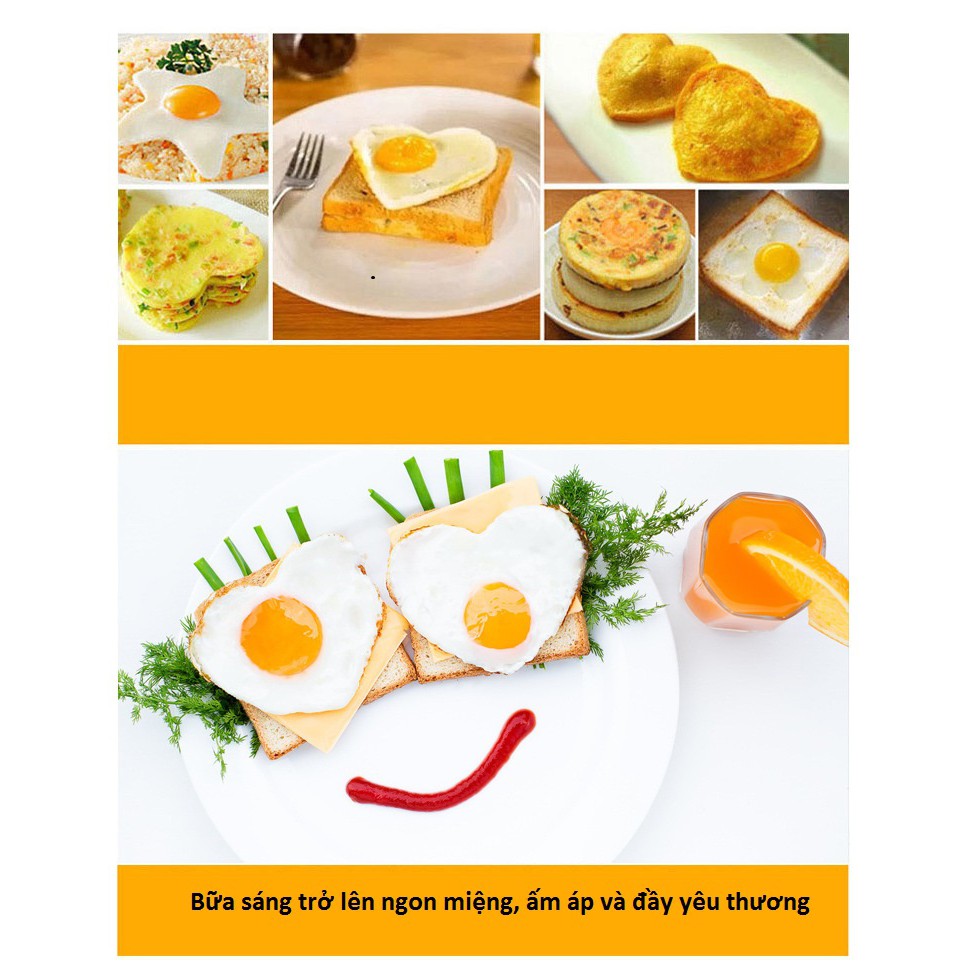 Khuôn Chiên Trứng Tạo Hình❤️FREESHIP❤️Khuông Inox Tiện Dụng