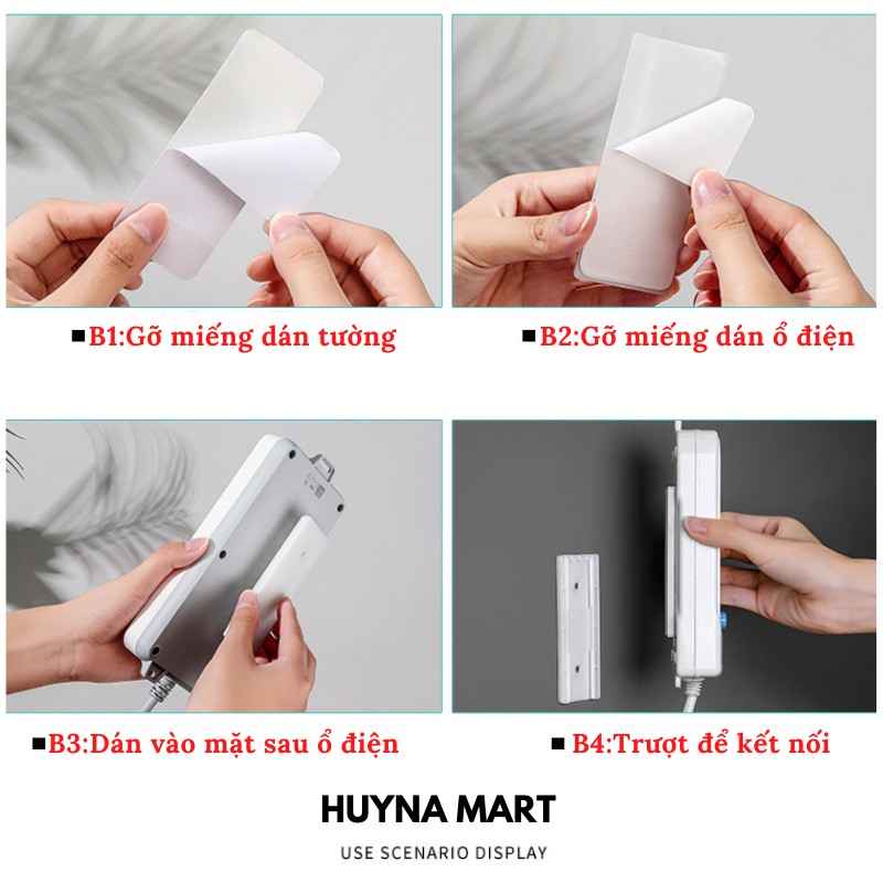 Bộ 16 Nẹp Dây Điện Dán Tường Chống Rối, Miếng Dán Cố Định Ổ Điện An Toàn