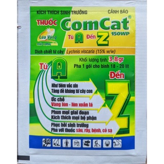 10 gói thuốc ComCat 150wp từ a- z . Kích thích sinh trưởng, giải độc, kích rễ. Tăng sức đề kháng cây con