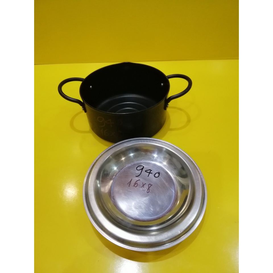 Nồi thép chống dính nội địa Nhật, size 16cm, cao 8cm (mã 940), Dùng được bếp từ