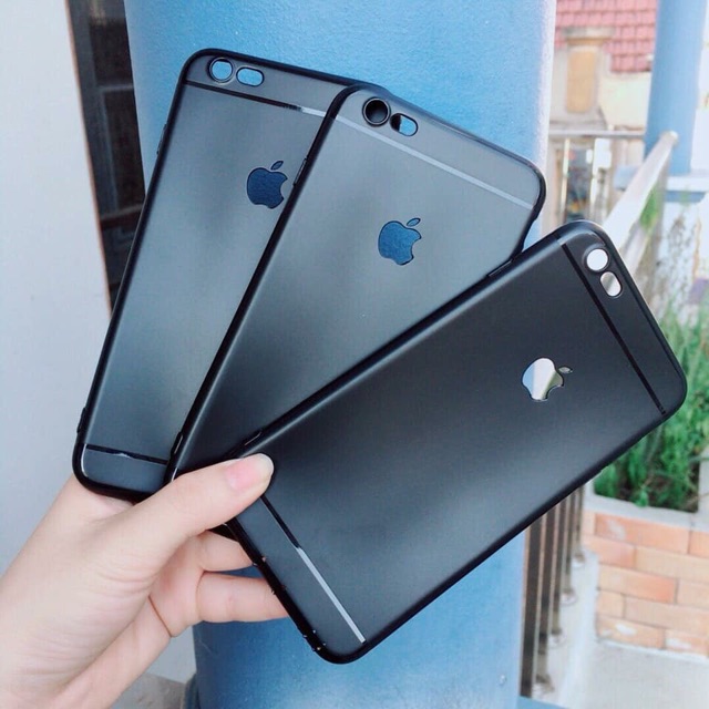Ốp silicon đen hở táo dành cho iphone 5G/6G/6P/7G/7P/X