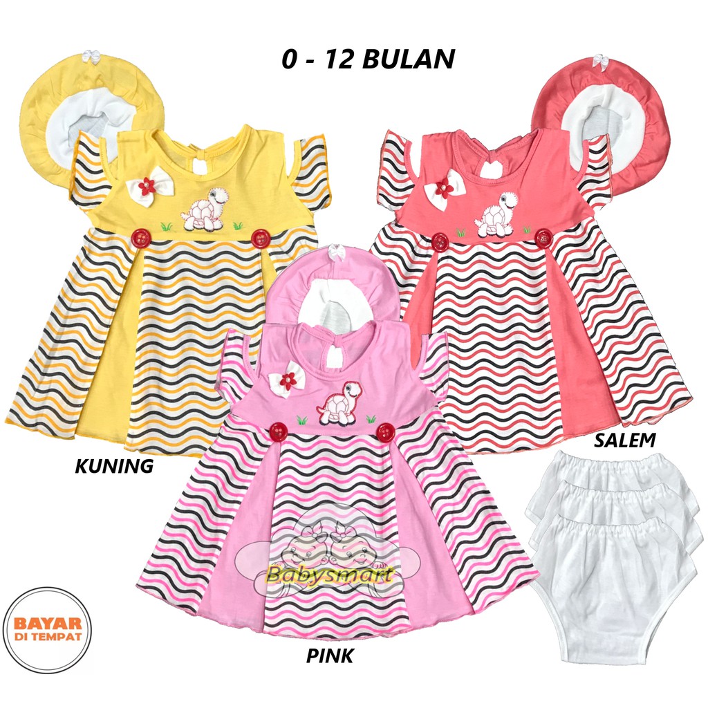 Bộ đầm + mũ trùm đầu TURTLE PLANET KIDS Age 0-12 tháng tuổi