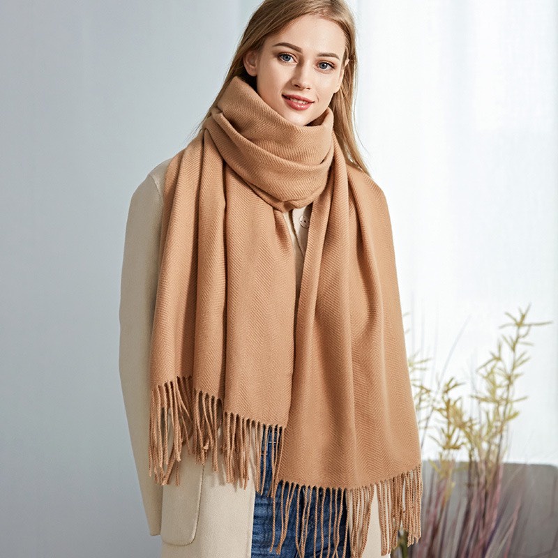 Khăn Quàng Cổ Cashmere Chất Len Tăm Mềm Mịn Hàng Loại 1 Cao Cấp Màu Trơn Khăn Choàng Giữ Ấm Mùa Đông Cho Nam Nữ