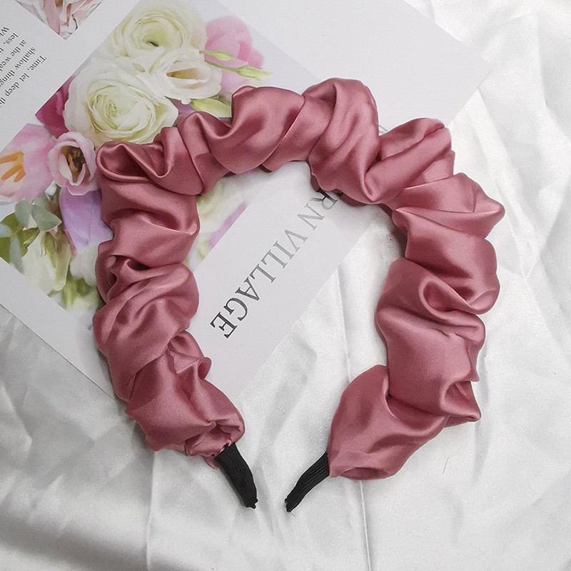 Cài Tóc Vải Satin Màu Trơn Phong Cách Hàn Quốc Cho Nữ