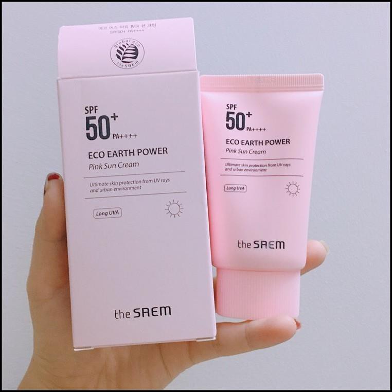 Kem Chống Nắng The seam Eco Earth Power Pink (SPF 50+/PA)++++