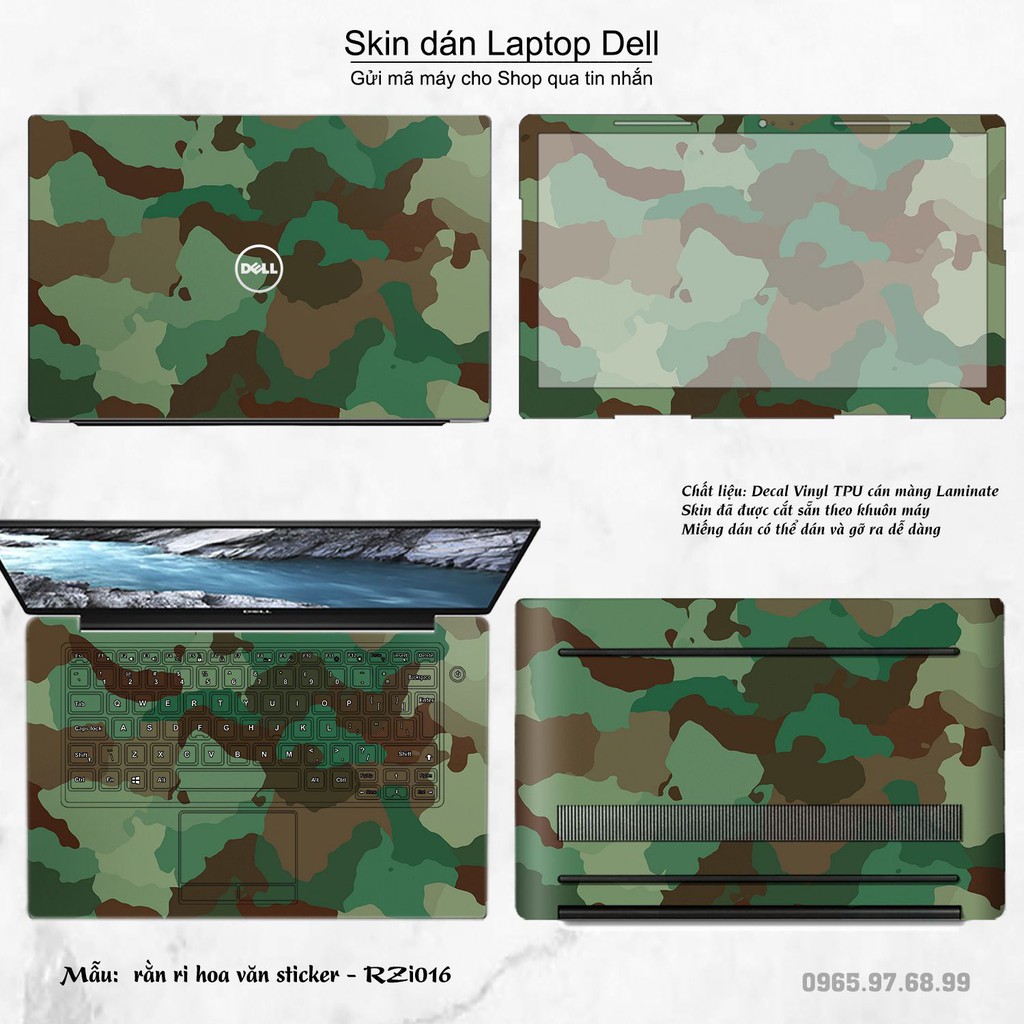 Skin dán Laptop Dell in hình rằn ri _nhiều mẫu 3 (inbox mã máy cho Shop)