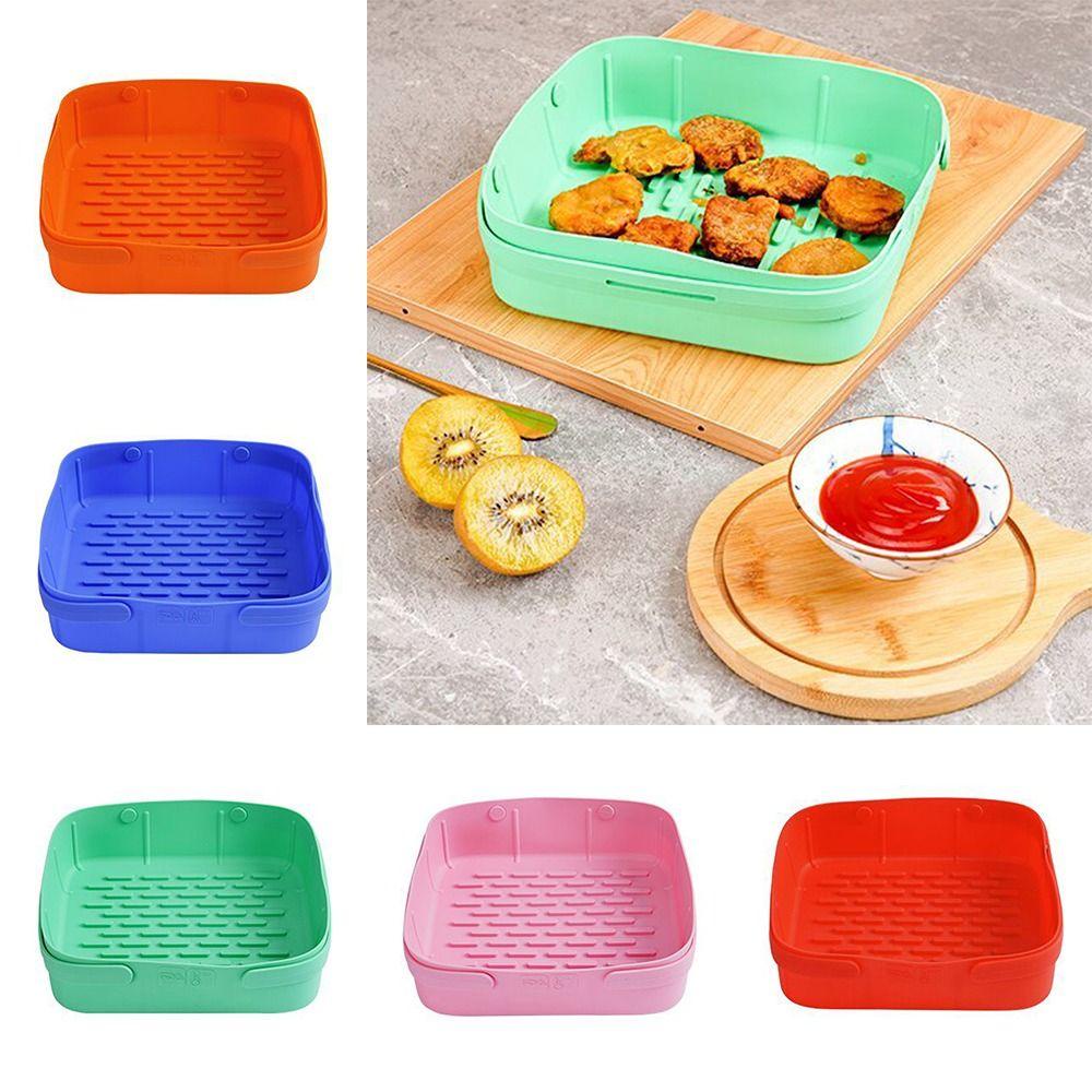 LONTIME Khay Nướng Bánh Pizza Hình Vuông Bằng Silicone Tái Sử Dụng Được