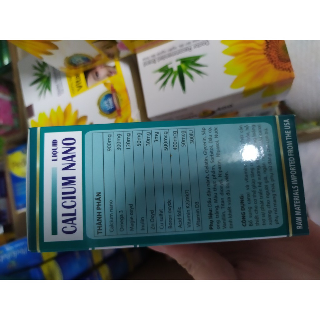 Liquid Calcium NANO - BỔ SUNG CANXI, chống còi xương, loãng xương 100 viên