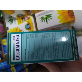 Liquid Calcium NANO - BỔ SUNG CANXI, chống còi xương, loãng sươnghộp 100 viên
