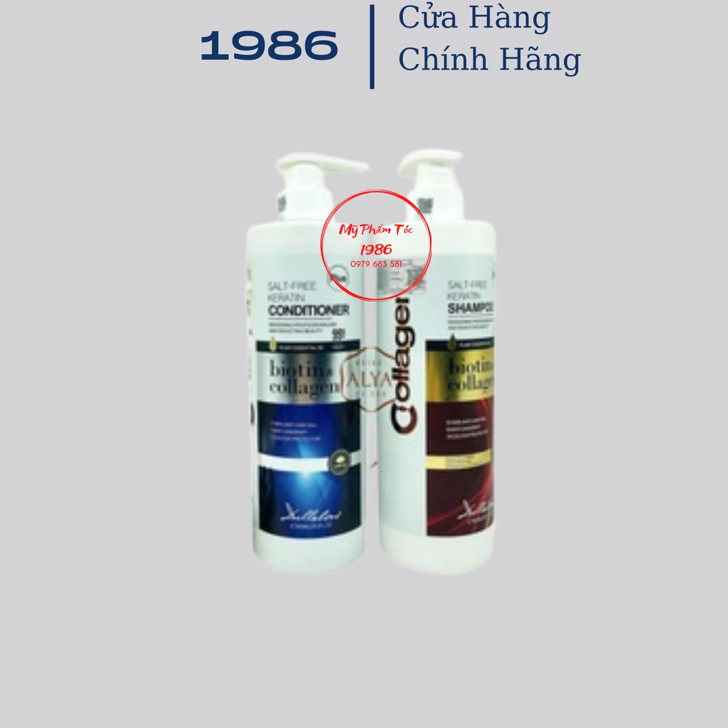 CẶP DẦU GỘI SIÊU PHỤC HỒI TÓC,KÍCH THÍCH MỌC TÓC BIOTIN COLLAGEN CAO CẤP.HÀNG CHÍNH HÃNG