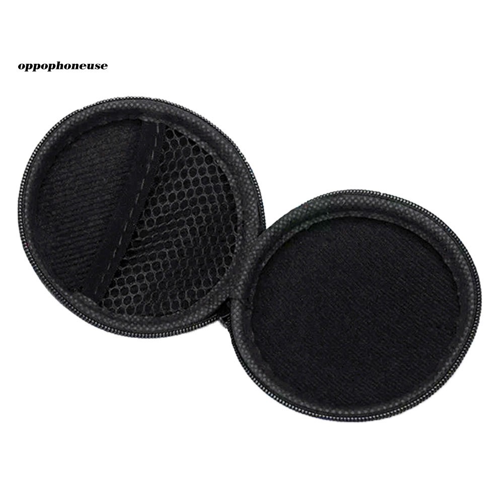Multifunctional Shockproof Round Zipper Storage Bag Earphone Organizer Pouch