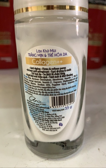 Lăn khử mùi Levinia Collagen++  Trắng Mịn Trẻ Hoá Da ( 55g )