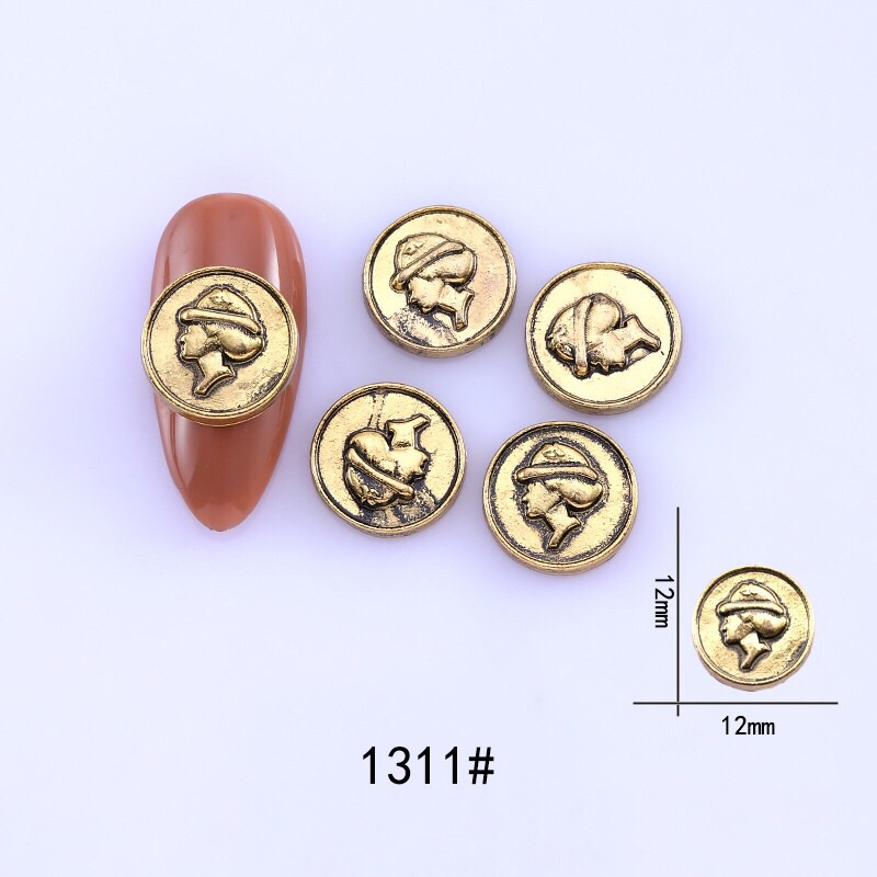 Charm nơ,sao,tim đồng hot lẻ gắn móng