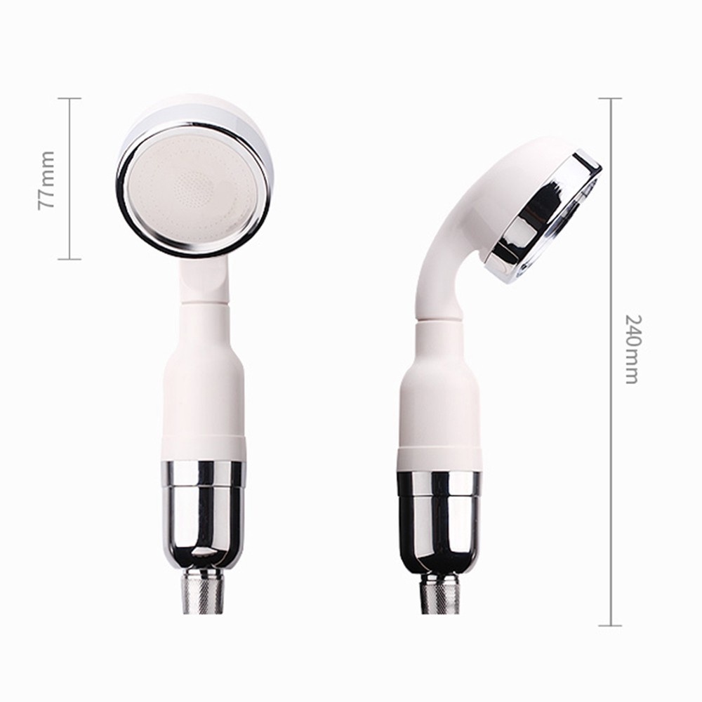 Tay Vòi Tắm Hoa Sen V3 (Bầu Tròn Trắng) Nano Tăng Áp Lực Nước - Chọn Thêm Dây Và Giá Treo Vòi - Có Hạt Lọc Nano