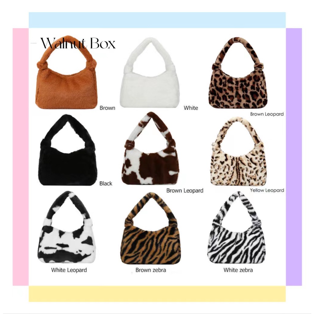 Túi Xách Kẹp Nách Phối Lông Phong Cách Thời Trang Thu Đông Mới Cho Nữ