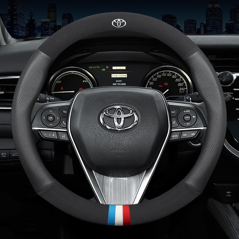 Vỏ Bọc Vô Lăng Bằng Da Thoáng Khí Cho toyota vios yaris innova avanza fortuner chr estima harrier wish alphard camry corolla altis hilux 2018 2019 2020 2021