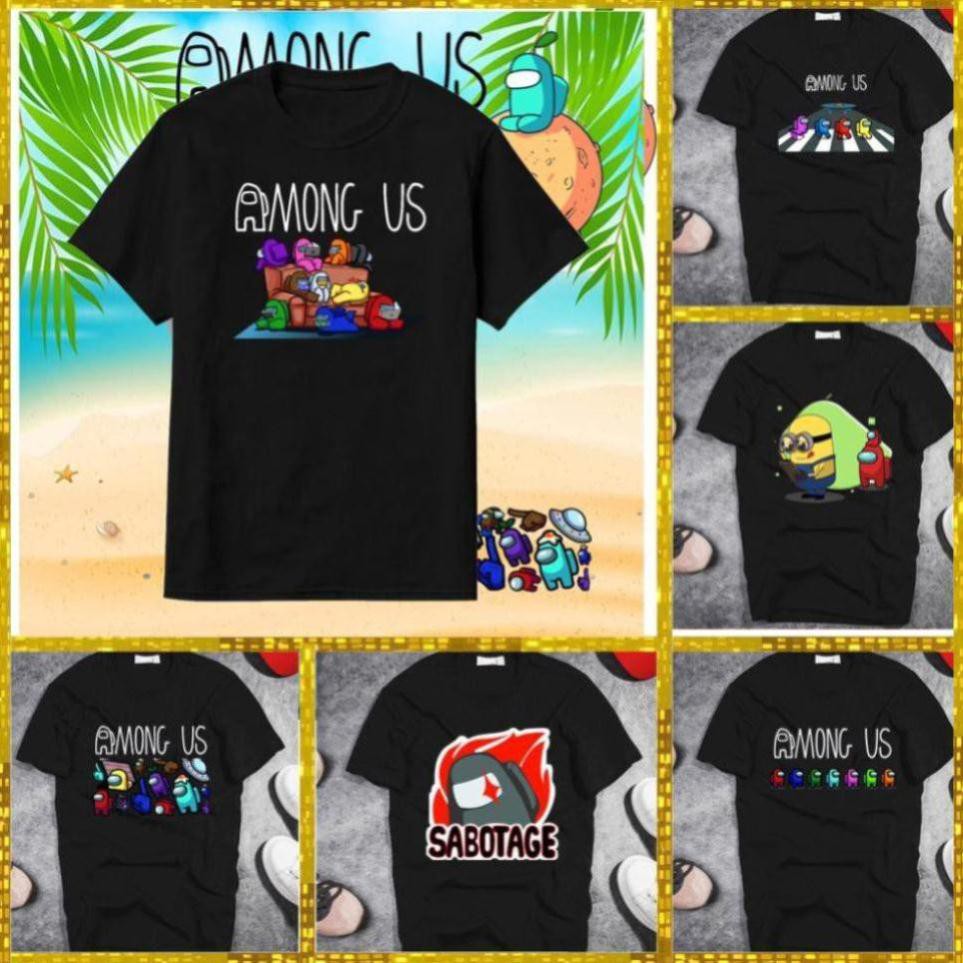 áo thun among us, áo among us, áo thun game thủ, vải cotton mịn mát, in cao cấp, có size trẻ em