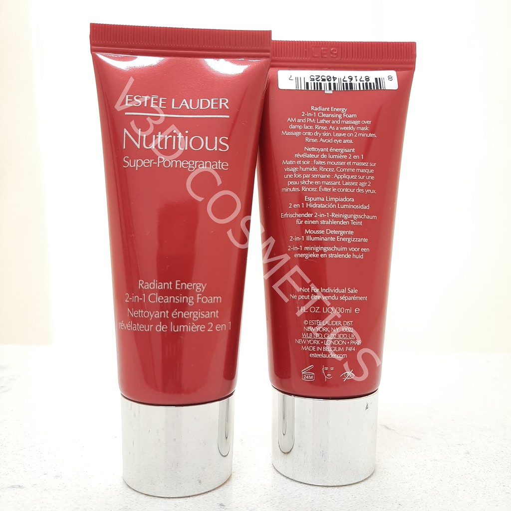 Sữa rửa mặt Lựu đỏ ESTEE LAUDER - Nutritious Super-Pomegranate (Radiant Energy 2-In-1 Cleansing Foam)