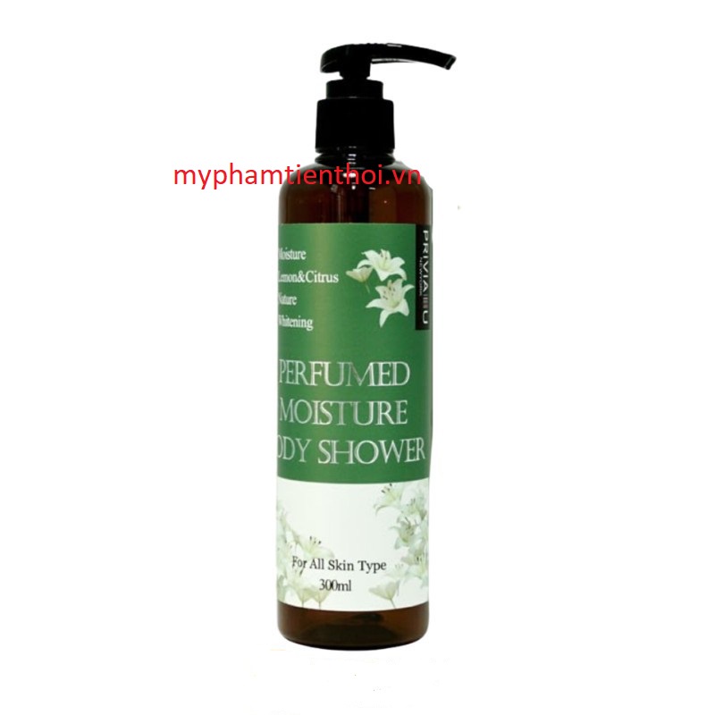GEL TẮM TRẮNG DA - HƯƠNG NƯỚC HOA ( 300 ML ) PRIVIA PERFUMED MOISTURE BODY SHOWER GEL