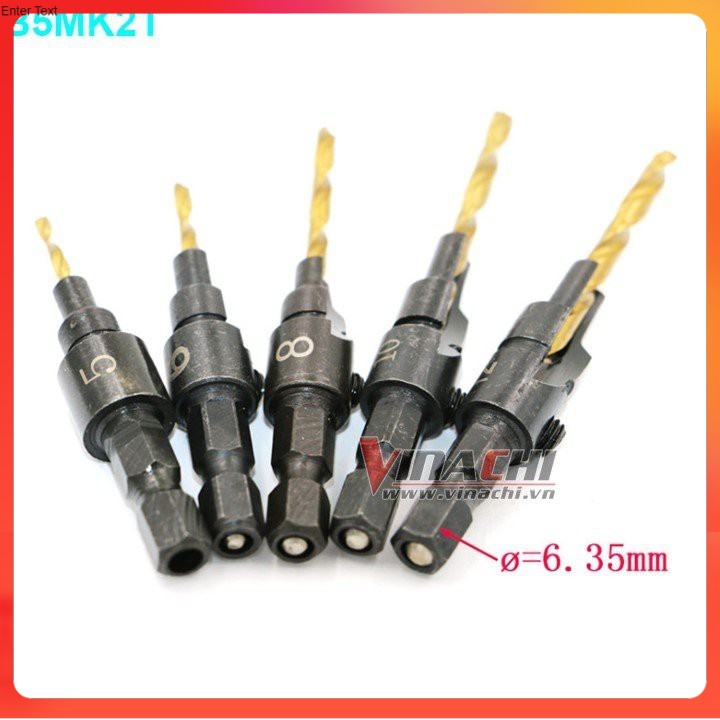 BỘ 5 MŨI KHOAN 2 TẦNG - LỤC GIÁC ( bộ )
