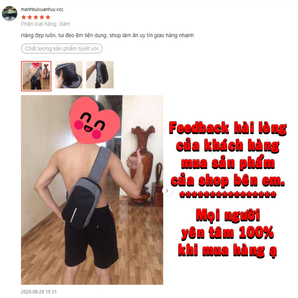 Túi Chéo Nam Hàng Quốc Năng Động Chất Vải Dù Cao Cấp Nhiều Ngăn Tiện Dụng Nhiều Bạn Trẻ Ưa Dùng PB033 Túi Nam Đeo Chéo | BigBuy360 - bigbuy360.vn