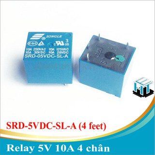 COMBO Relay 5V 10A 4 chân SRD-5VDC-SL-A hàng chuẩn SONGLE