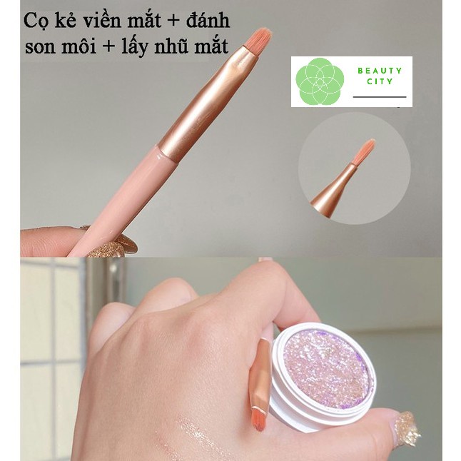 Bộ Cọ Trang Điểm Make Up Cá Nhân 8 Cây Tặng Kèm Túi Zip Vintage
