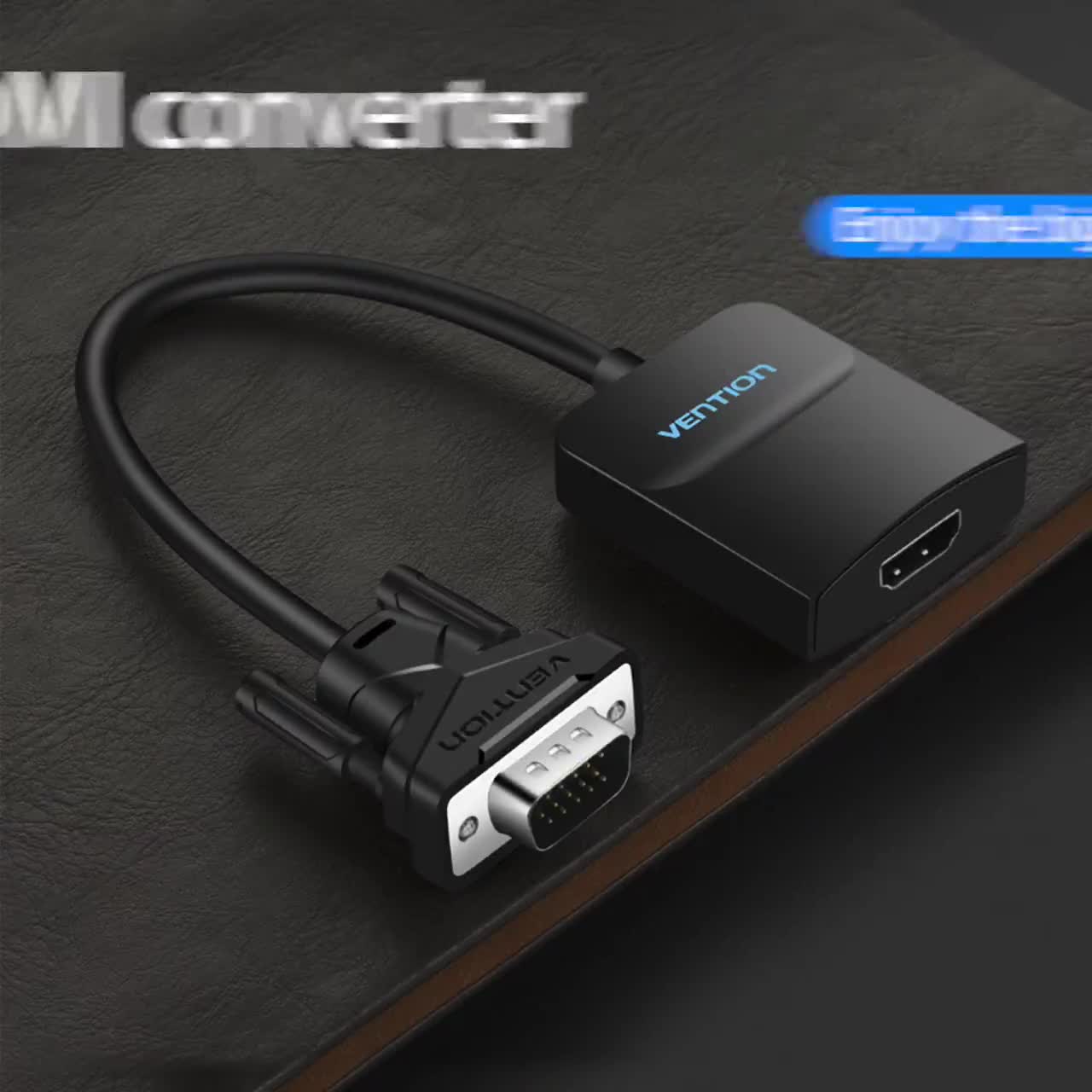 Cáp chuyển đổi VENTION đổi đầu cắm VGA sang lỗ cắm HDMI 1080p chuyên dụng | BigBuy360 - bigbuy360.vn