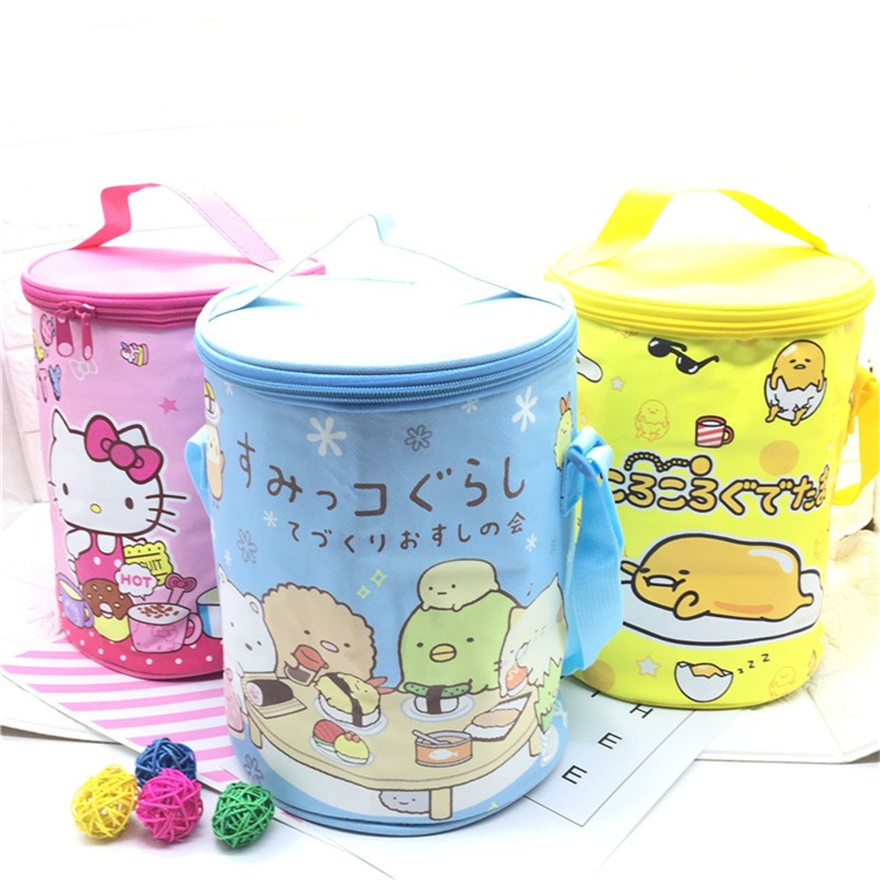 Hoạt Hình Túi Đựng Hộp Cơm Trưa Cách Nhiệt Họa Tiết hello kitty melody twins gemini Công Chúa Tuyết doraemon Dễ Thương Phong Cách Nhật Bản Cho Học Sinh Trẻ Em