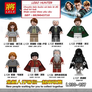 Set Lego minifigures nhân vật Phim Harry Poster : Hermione , Ron Weasley , Remus John Lupin ,Dumbledore, dementor