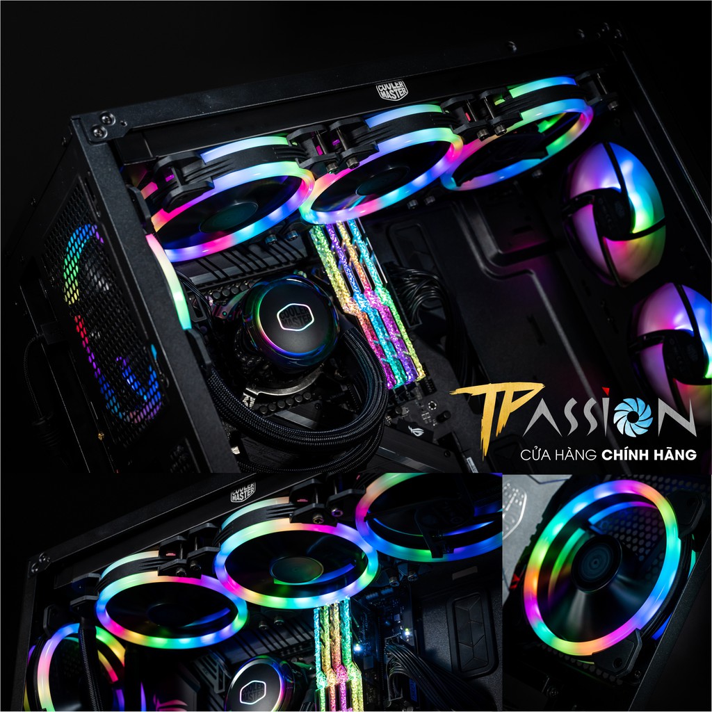 Quạt tản nhiệt Cooler Master MasterFan MF120 S2 | S3 ARGB Halo Led - Chính hãng, fancase