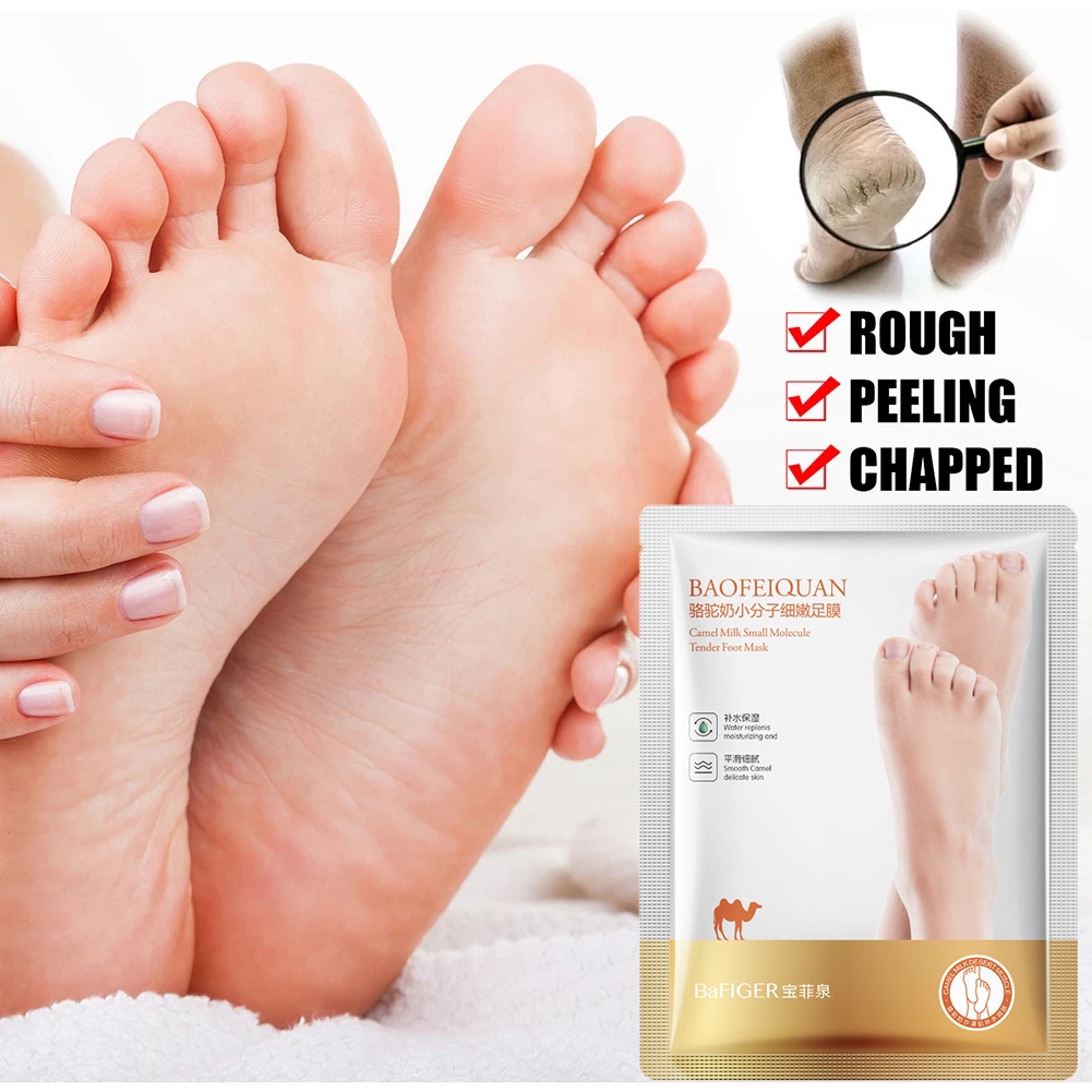 1 Cặp Mặt Nạ Chân Từ Sữa Lạc Đà Dưỡng Ẩm Tẩy Tế Bào Chết Chống Nứt Nẻ