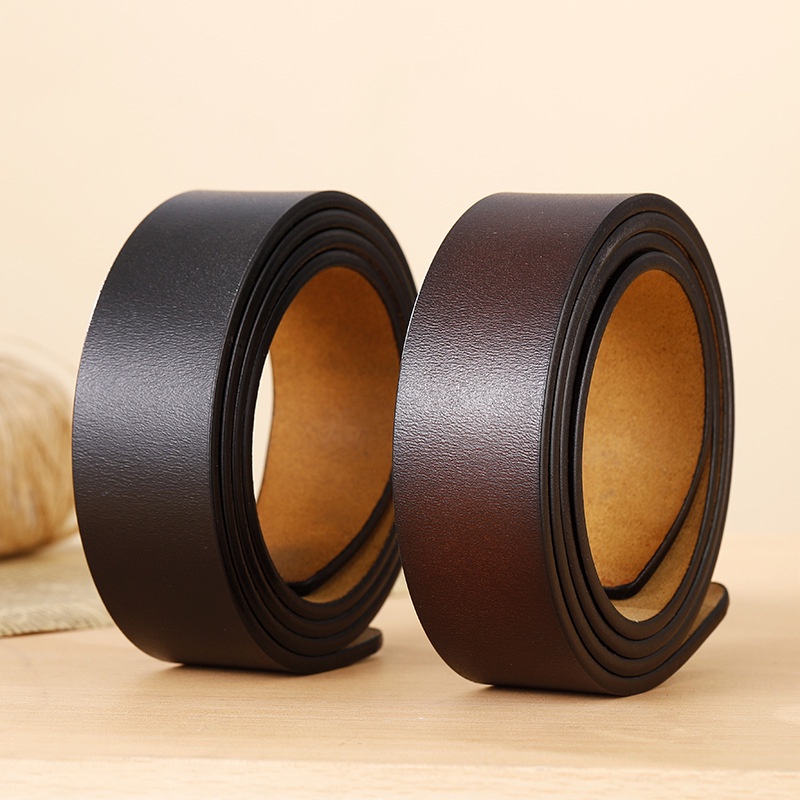 Thắt Lưng Da Bò 100% Không Có Khóa Cài 3.5cm / 3.7cm Tùy Chỉnh Thời Trang Cho Nam
