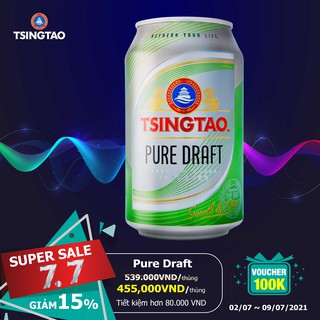 Bia tsingtao pure draft - lốc 6 lon 330ml