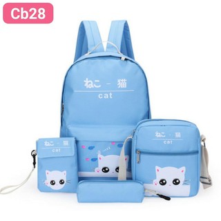 [Mã 4XDV8888 giảm 8k - Đh>99k] Set 4 Món Balo Túi Thời Trang Đi Học Giá Rẻ_CB28