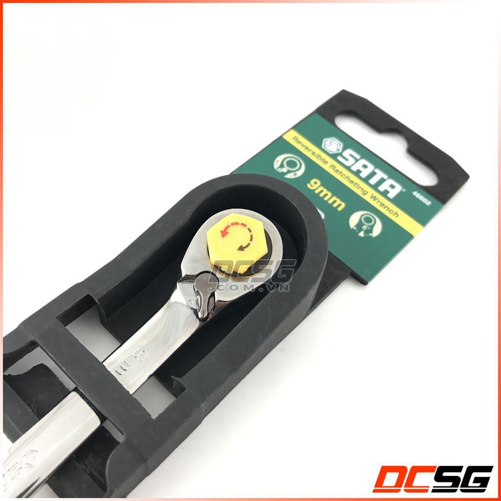 Cờ lê vòng miệng tự động đảo chiều 9.0mm Sata 46602