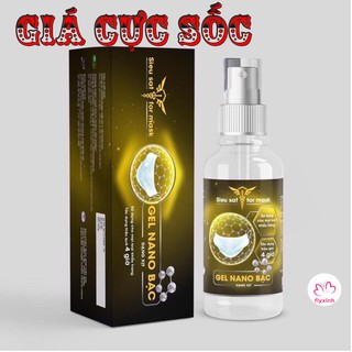 [CHÍNH HÃNG] Gel xịt khẩu trang NANO BẠC - Sieusat for mask- Tác dụng BẢO VỆ 4 GIỜ