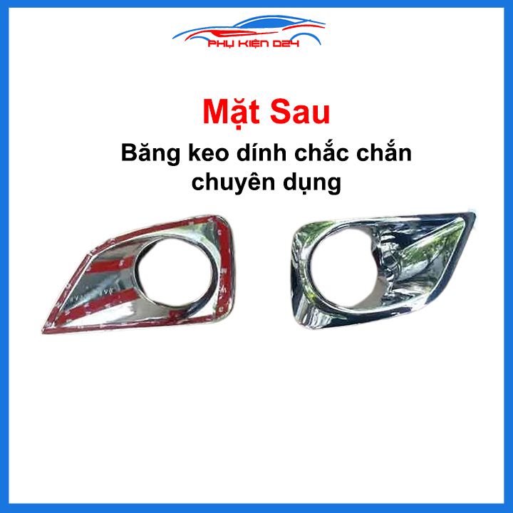 Ốp viền đèn gầm trước sau xe Vios 2014-2015-2016-2017 mạ Crom chống trầy trang trí làm đẹp xe