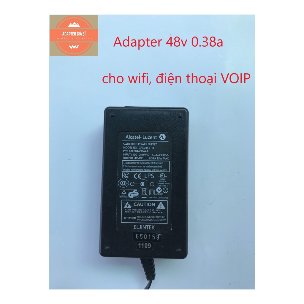 Adapter nguồn 48V 0.38A cho wifi, camera ip, điện thoại voip...