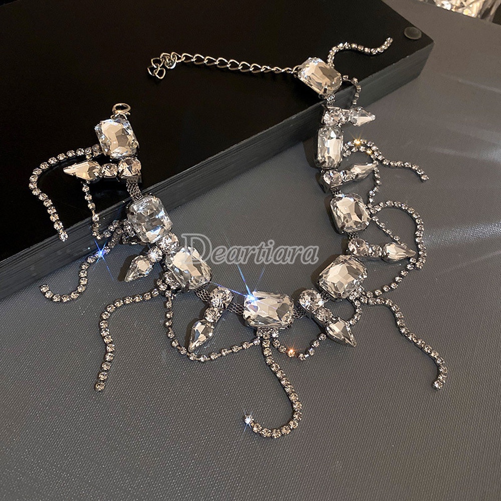 Vòng cổ Đính Đá Sang Trọng Phong Cách Âu Mỹ