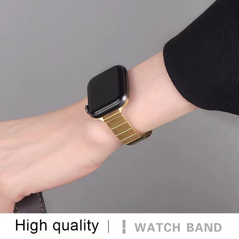 Dây Đeo Đồng Hồ Bằng Kim Loại Mỏng 41mm 45mm Cho iWatch 6 SE 5 4 3 40mm 44mm 38mm 42mm
