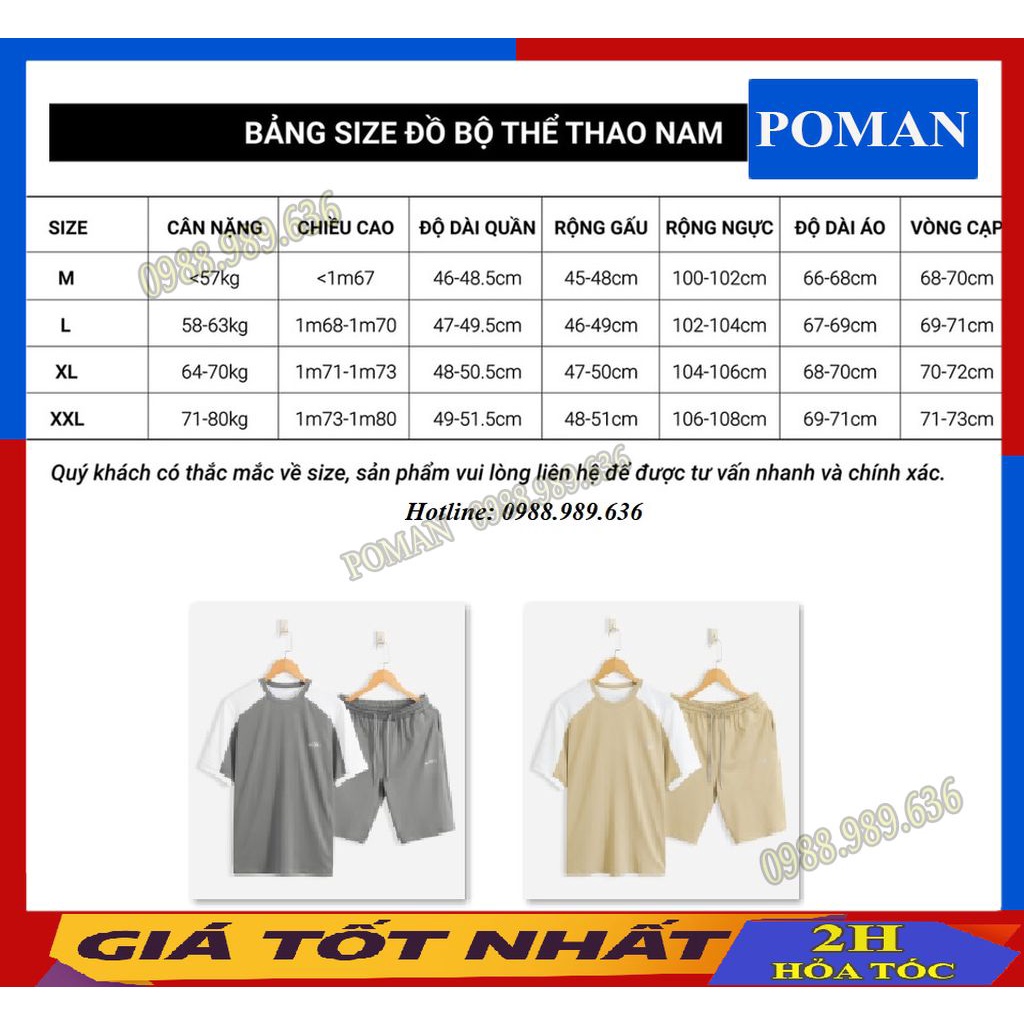 Đồ Bộ Nam Thể Thao Hàn Quốc mặc nhà, Bộ thể thao nam mùa hè Thời Trang Phong Cách Trẻ Trung Cao Cấp BO01- POMAN
